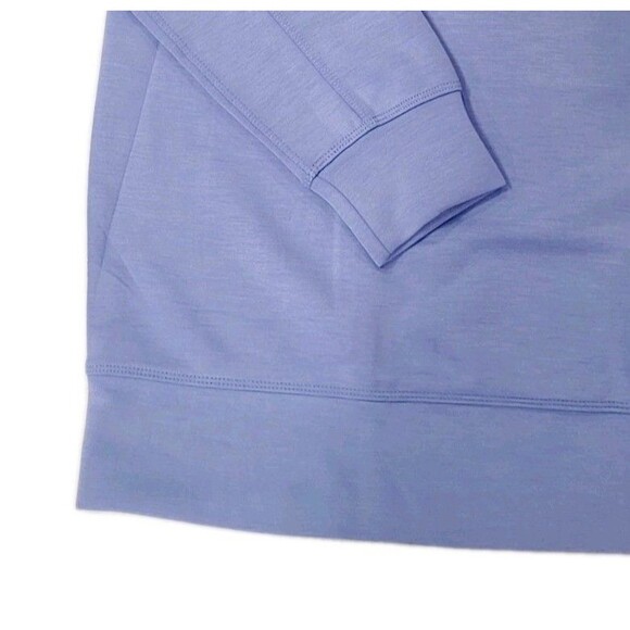 Mondetta Women's M Drop Shoulders Scuba Crewneck Relaxed Sweatshirt Stretch Blue - Picture 7 of 11